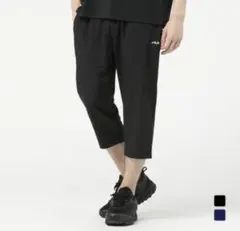 七部丈　カプリバンツ　FILA クロスクォーターパンツ　ジョガーパンツ　S