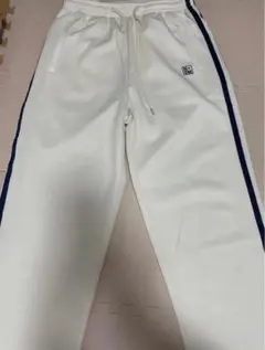 ホワイト ネイビーストライプ スウェットパンツ