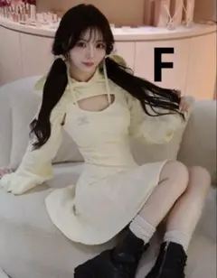 ダーリッチ ワンピース ショートフーディスウェット ミニワンピース