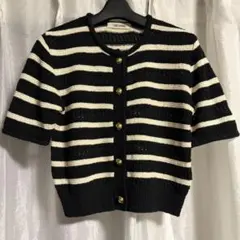 COCO DEAL 刺繍カーディガン チャコール 完売商品 - メルカリ