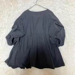 DeuxAmour バルーンスリーブ　フレアプルオーバー　シャツ