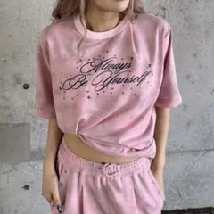 sedacle ダート加工スタッズTシャツ Tシャツ レディース 韓国ストリートのサムネイル