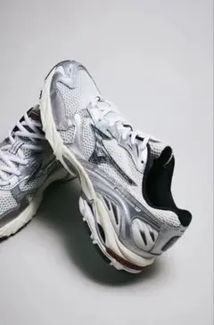 mizuno wave rider 10 シルバー スニーカー y2k