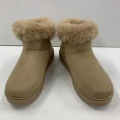 新品★レディース★Mサイズ★軽量 裏ボア 防寒ムートンブーツ 580n 薄茶色