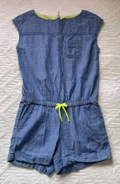 TOMMY HILFIGER デニムブルーショートオーバーオール【7】