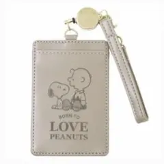 ★スヌーピー   ☆リール付き　パスケース　定期入れ