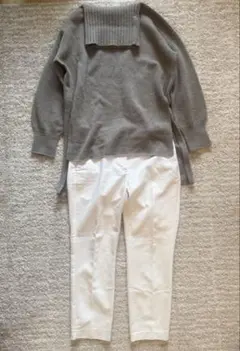 ZARA BASIC テーパードパンツ　スラックスパンツ　Lサイズ