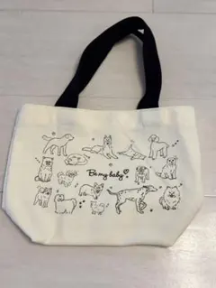 犬イラスト ミニトートバッグ キャンバス
