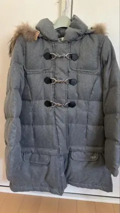 美品！Pom Ponnet160cm グレー ファー付き2wayダウンコート