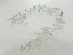 ホワイトパール　シルバーヘッドドレス