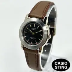 CASIO STING クォーツ ブラック レディース 時計 稼働 新品電池
