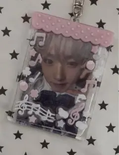 トレカケース デコ レジン 硬質ケース 音符 ウィッシュコア トレカキーホルダー