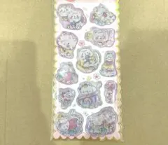 ウォーターシール ねこ いちご キラキラ ぷっくりシール