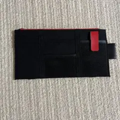車用 サンバイザーポケット 収納ケース ブラック レッド