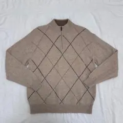 U.P renomaハーフジップ ニットセーター ベージュ Lサイズ