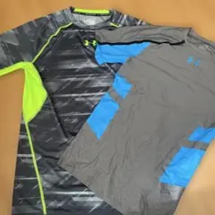 Under Armour コンプレッションTシャツ XL グレー/ネオンイエロー