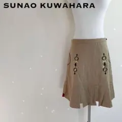 SUNAOKUWAHARA スナオクワハラ 刺繍スカート リネンスカートのサムネイル
