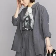 新品　BEAUTY&YOUTH コットン×カポックブレンド レギュラーシャツ