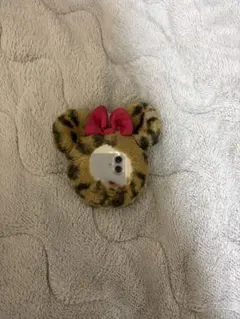 ミニーマウス ヒョウ柄キーホルダー