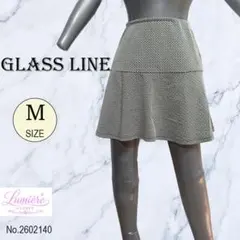 【GLASS LINE】 ひざ丈スカート サイズＭ グレー系 春夏用のサムネイル