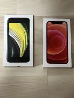 iPhone12mini とiPhone SE 第二世代　箱とケーブル