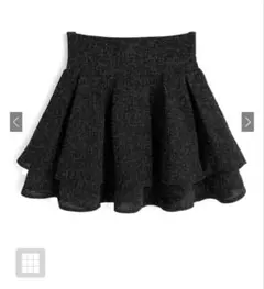 インパン裏地付ツイードフレアミニスカート