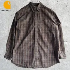 カーハートCarhartt長袖BDシャツ2XL TALLビッグシルエット古着