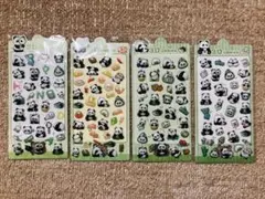 ボンボンドロップ風　3Dパンダシール　4枚セット