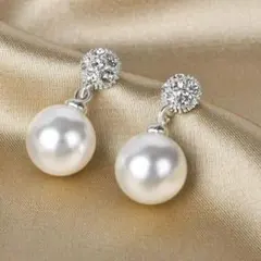 上品 パール イヤリング ビジュー フォーマル 結婚式 卒業式 入学式