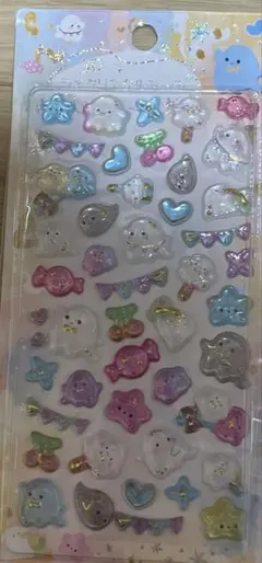 3D ラメクリアぷっくりシール