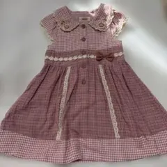 Souris ピンク 110cm半袖ワンピース