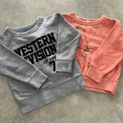 キッズ トップス トレーナー 100 2枚セット