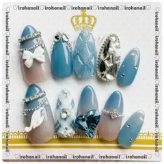 ネイルチップ オーダー受付中 量産型 フレンチガーリー 韓国 ワンホン グラデ