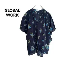 S2977【GLOBAL WORK グローバルワーク】М　花柄 ブラウス