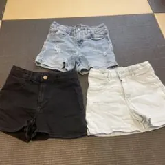 GAP、H&Mデニム　半ズボン3点セット 140cm