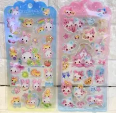 正規ドロップジェリーシール フワフワらびちゃん まじかるみゅーちゃん平成メモリー