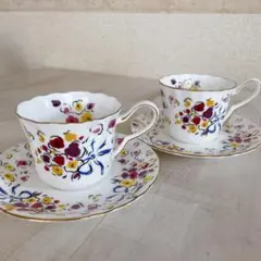 イヴサンローラン　カップ&ソーサー　花柄　2客セット