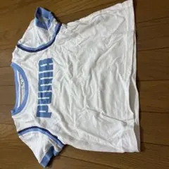 PUMA ロゴプリント Tシャツ ホワイト×ブルー Lのサムネイル