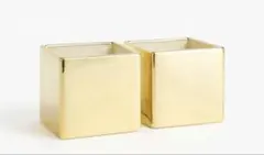 ZARA HOME ゴールドキャンドル　立方体置物 2個セットのサムネイル