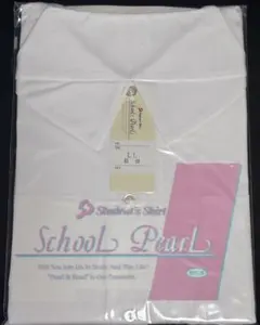 【新品未使用】スクールブラウス LL 長袖 白シャツ 角襟 角衿 学生服