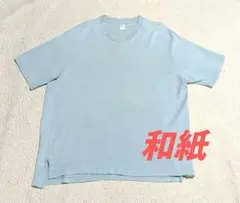 キャプテンサンシャイン 和紙 ライトブルー Tシャツ Lのサムネイル