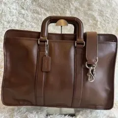 希少✨コーチ ビジネスバッグ ブリーフケース 2way レザー ブラウン