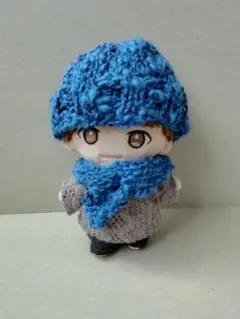 キスマイ ぬいぐるみ ニット帽 ビーニー 10㎝ぬい服 ブルー