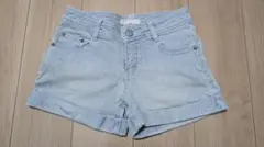淡い青 デニム ショートパンツ プライムパターン 水色 ライトブルーのサムネイル
