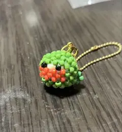 ハンドメイドストラップ　鳥　ウロコインコ　ノーマル