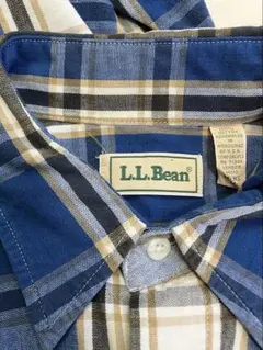 L.L.Bean 長袖シャツ 青チェック