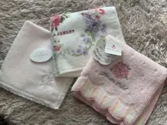 ローラアシュレイ他タオルハンカチ⭐︎3枚セット
