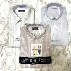 【新品】GENT'S他　ビジネスカジュアルシャツ 半袖　3枚セット Mサイズ