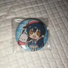 ぷちぐる　ラブライブ 園田海未 サンリオキャラクターズ ポチャッコ 刺繍缶バッジ