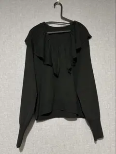 Loungedress ラウンジドレス　フリルカラーニット